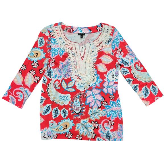 NWT Talbots Paisley Blouse Size P - Picture 1 of 5